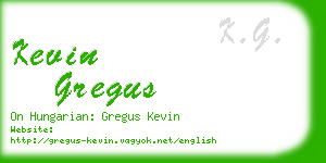 kevin gregus business card